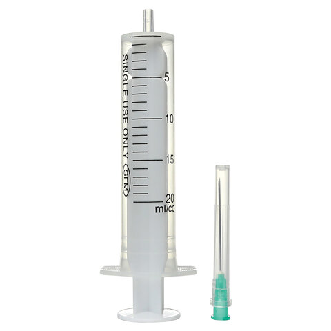 Шприц 2-х компонентный SFM, 20 мл, КОМПЛЕКТ 50 шт., в коробке, игла 0.8×40 - 21G