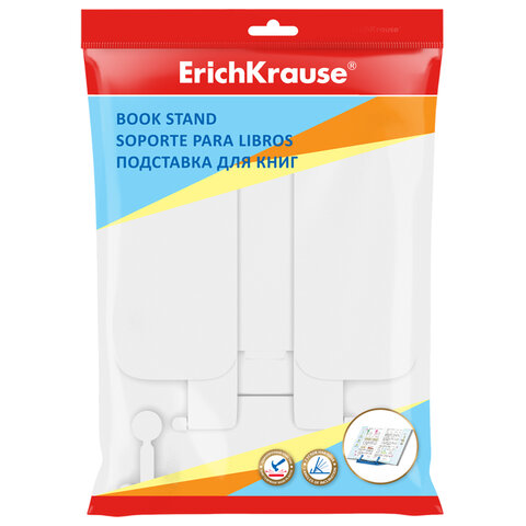 Подставка для книг и учебников ERICH KRAUSE Classic, пластиковая, белая