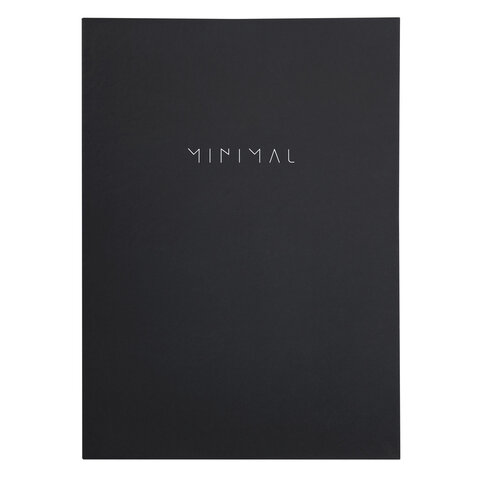 Тетрадь на кольцах БОЛЬШАЯ А4, 215×305 мм, 100 л., твердый картон, клетка, BRAUBERG, «Minimal black»