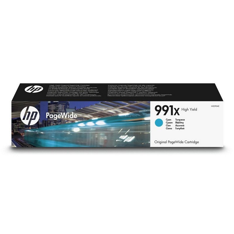 превью Картридж струйный HP 991X M0J90AE голубой оригинальный повышенной емкости