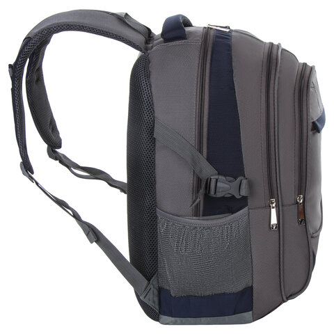 Рюкзак BRAUBERG «MainStream 1», 35 л, размер 45×32х19 см, ткань, серо-синий