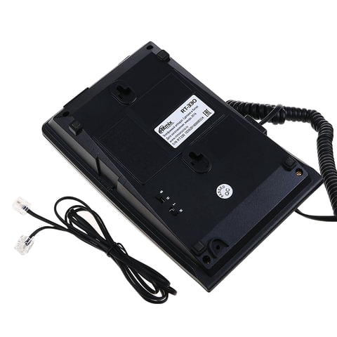 Телефон RITMIX RT-330 black, быстрый набор 3 номеров, мелодия удержания, черный