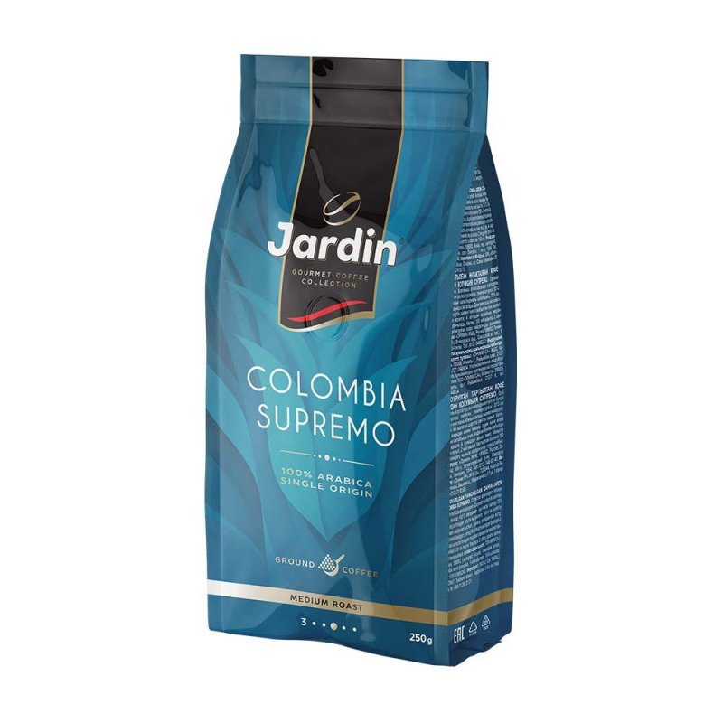 превью Кофе молотый JARDIN «Colombia Supremo», натуральный, 250 г, вакуумная упаковка