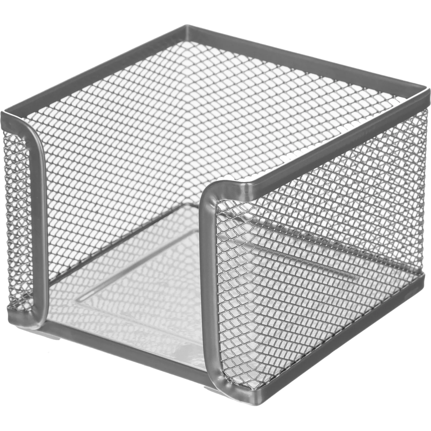 Подставка для блок-кубиков Attache серебристая 10.5x10.5x7.8 см