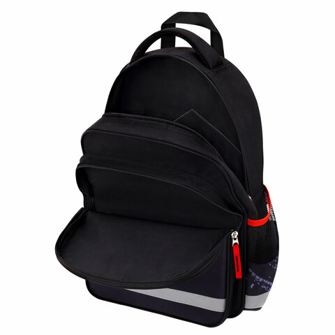 Рюкзак ПИФАГОР SCHOOL, 1 отделение, 3 кармана, «Street race», 38×28×14 см