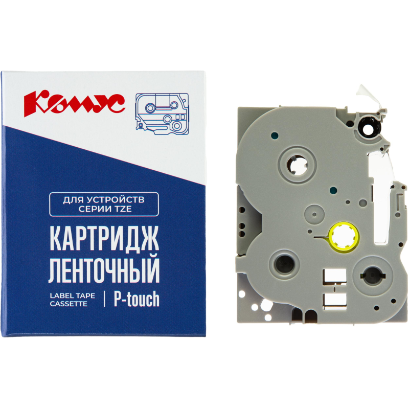 Картридж Комус TZE-521(Brother TZE-521 черный на синем,9мм/8м)