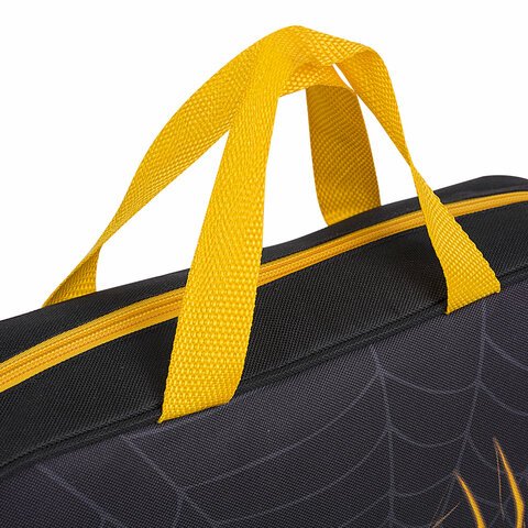 Папка на молнии с ручками BRAUBERG А4, 1 отделение, полиэстер, 80 мм, «Venomous spider»