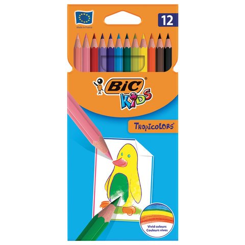 превью Карандаши цветные Bic Tropicolors. 12 цветов. 