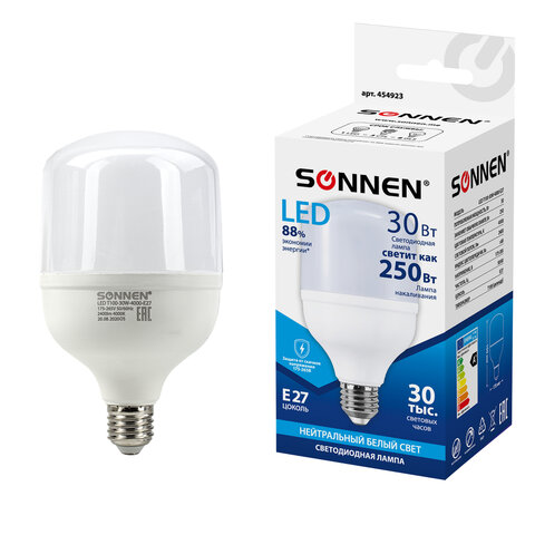 Лампа светодиодная SONNEN30 (250) Втцоколь Е27цилиндрнейтральный белый30000 чLED Т100-30W-4000-E27454923