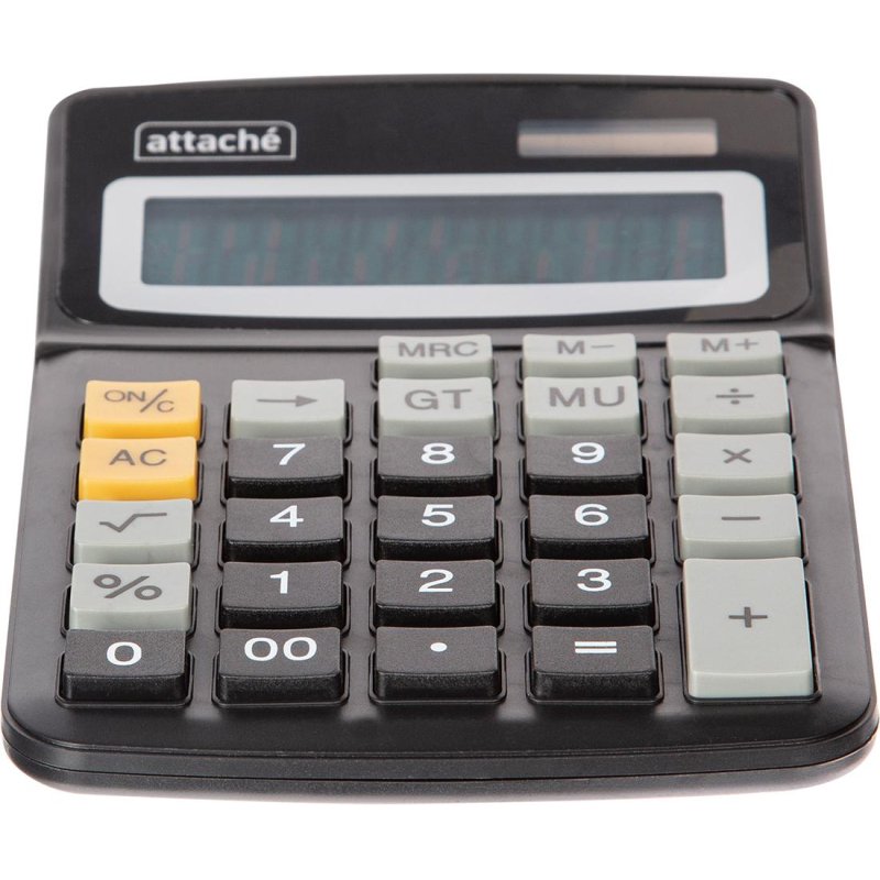 Калькулятор настольный компактный Attache ATC-111-12C 12-разрядный черный
