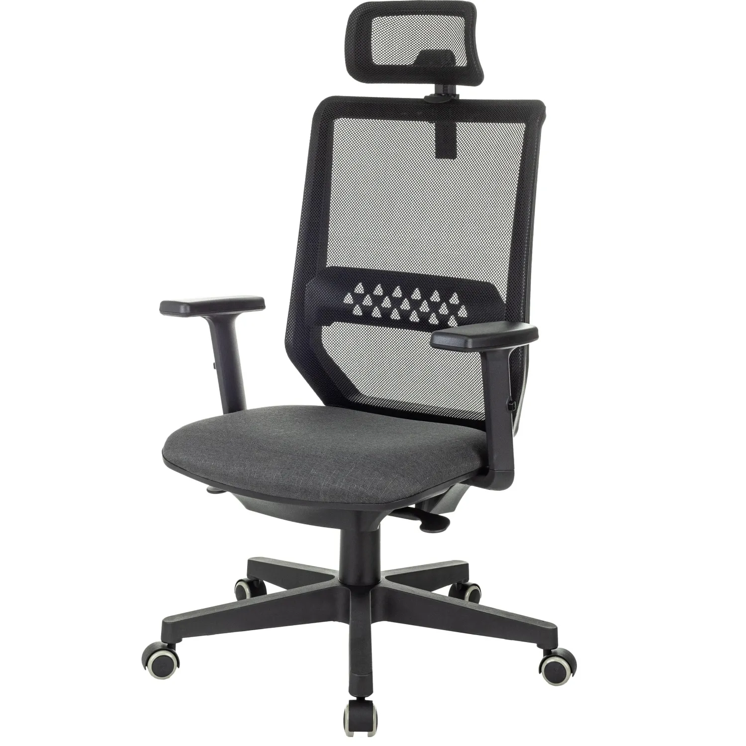 Кресло для руководителя Easy Chair 663 TC-H чёрное (сетка/ткань, пластик)
