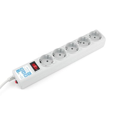 Сетевой фильтр Power Cube B 1.9 м 5 розеток (серый) 10А/2.2кВт(SPG-B-6)