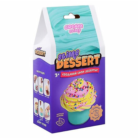 превью Слайм (лизун) «Slime Dessert Мятный капкейк», 155 г, SLIME