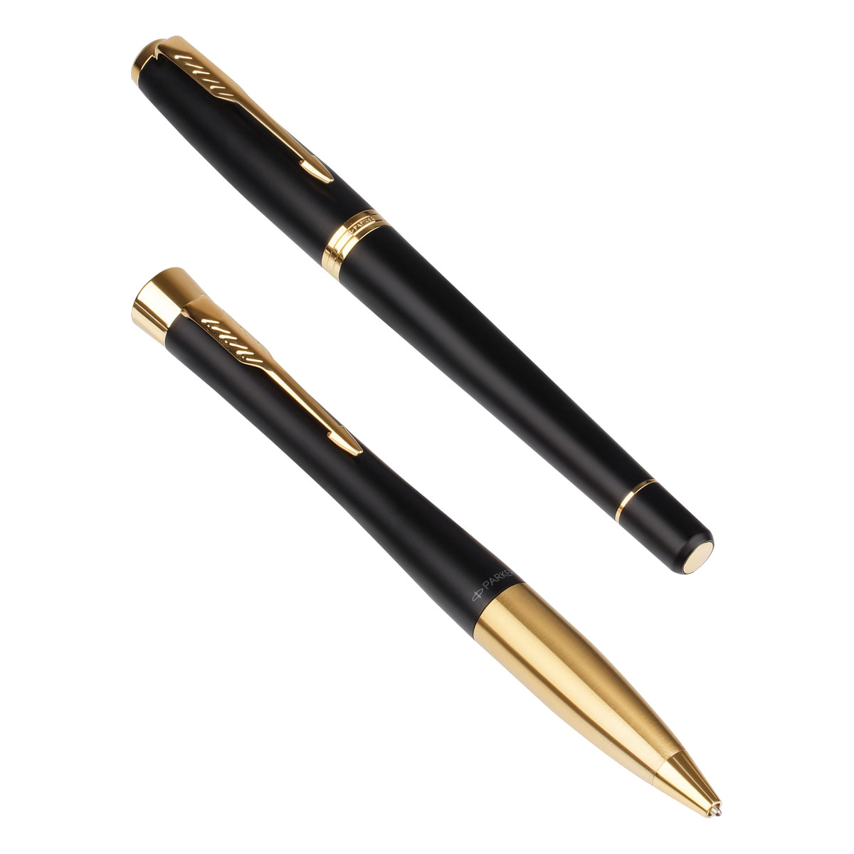 Набор Parker «Urban Duo»: ручка шариковая Urban Black GT, синяя, 1.0мм + перьевая ручка Urban Black GT