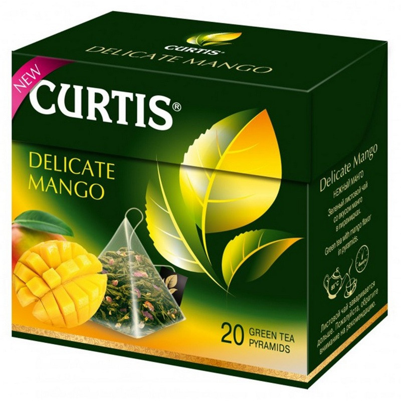 превью Чай Curtis Delicate Mango Green Tea зеленый 20 пакетиков