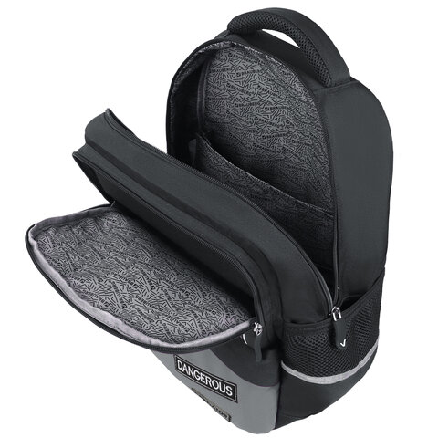 Рюкзак BRAUBERG STAR, 1 отделение, 5 карманов, «Claws», черный, 40×29x13 см