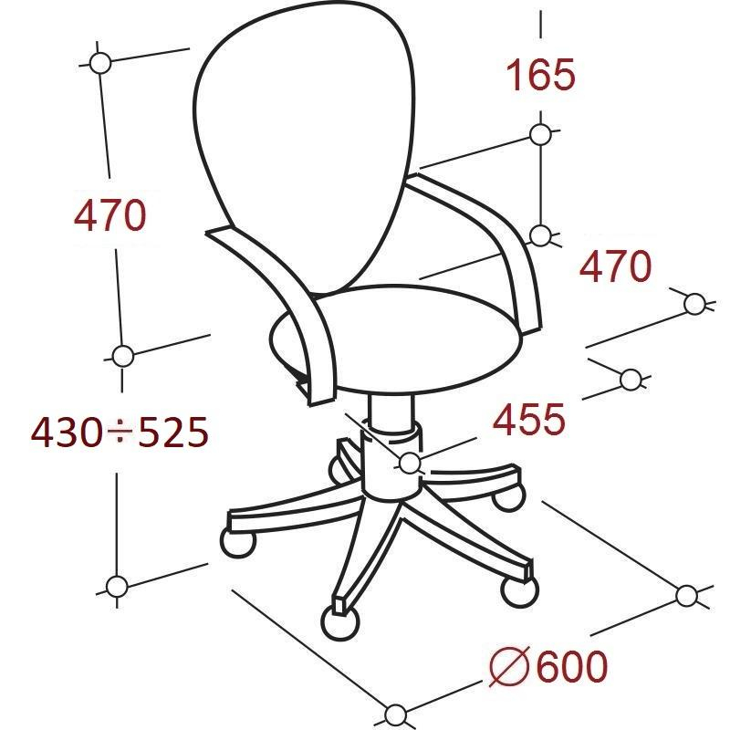 Кресло офисное Easy Chair 304 TC черное/желтое (ткань/сетка/пластик)