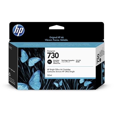 Картридж струйный HP 730 P2V67A фото черный оригинальный