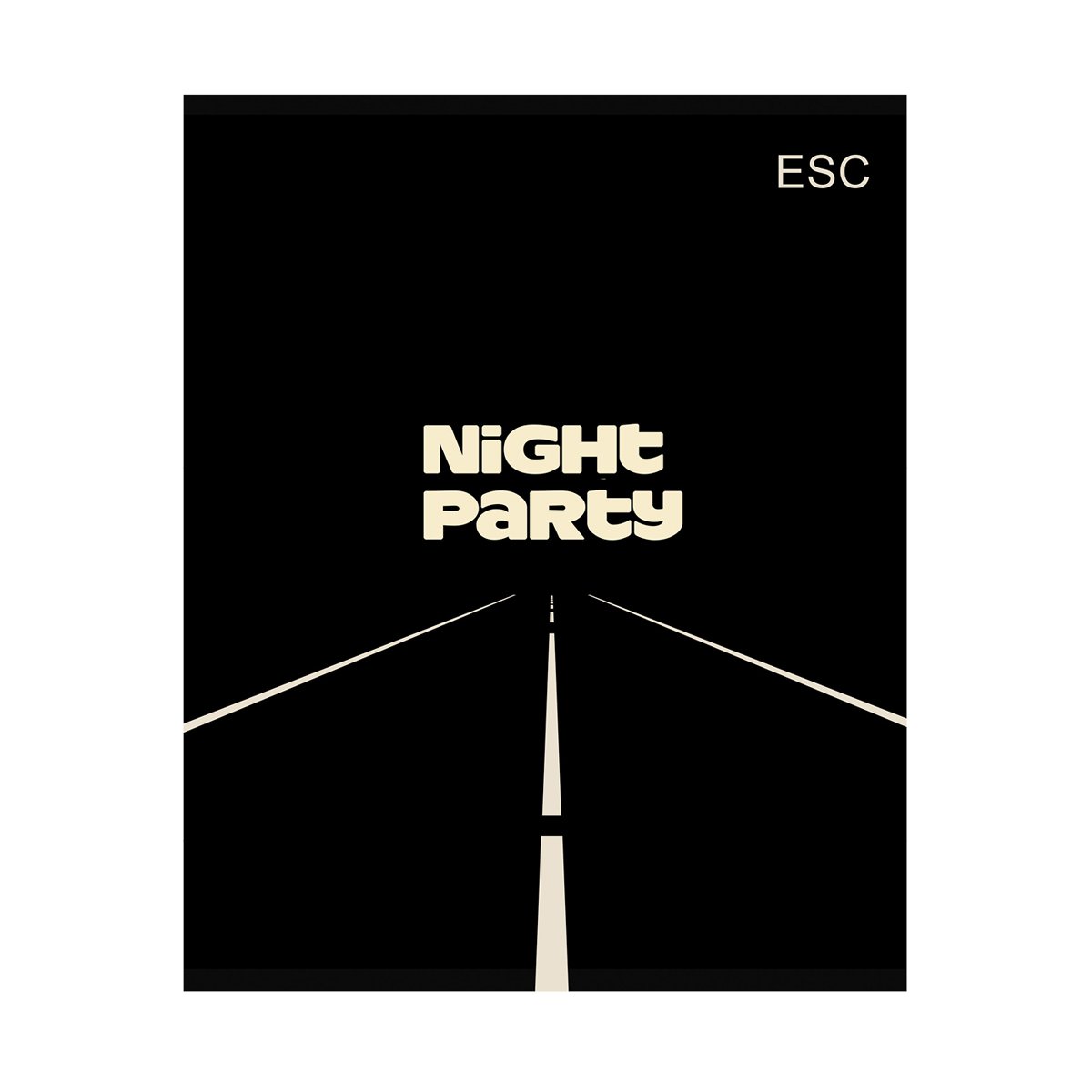 Тетрадь 96л., А5, клетка BG «Night party», микро sandy-touch лак