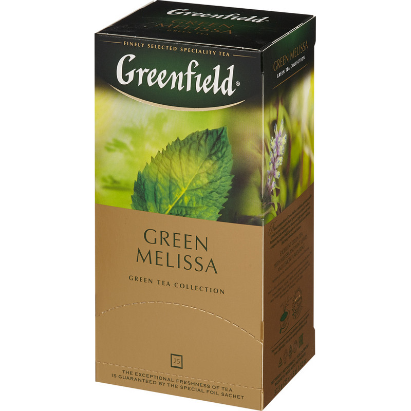 Чай зеленый Greenfield Green Melissa (25 пакетиков в упаковке)