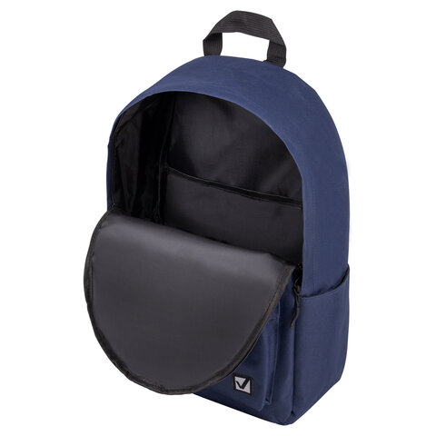 Рюкзак BRAUBERG POSITIVE универсальный, потайной карман, «Dark blue», 42×28х14 см