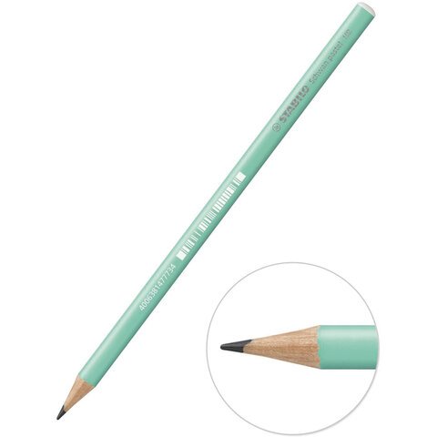 Карандаш чернографитный Stabilo Schwan Pastel HB заточенный цвет корпуса зеленый