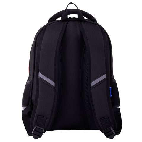 Рюкзак BRAUBERG OPTIMA, 2 отделения, с брелоком, «Keep away», СВЕТЯЩИЙСЯ, 36×27х18 см