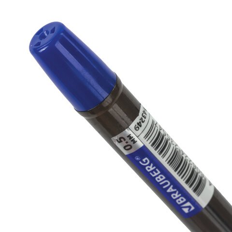Ручка шариковая масляная с грипом BRAUBERG «Model-XL PRO», СИНЯЯ, узел 0.5 мм, линия письма 0.25 мм, 143249