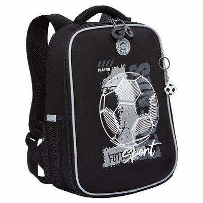 Ранец GRIZZLY анатомическая спинка, облегченный, для мальчиков, SPORT, 37×26х16 см