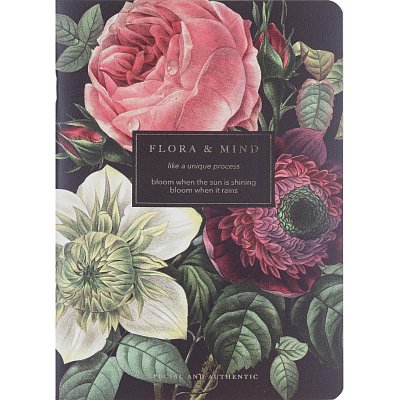 Тетрадь общая, BS, 150×210мм, 48л., клетка, скрепка. Flora, букет N4754