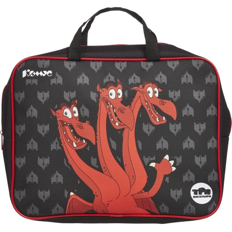 Папка для тетрадей КОМУС Три богатыря Горыныч, А4 на мол, ткань,75мм, ПМД-4-20