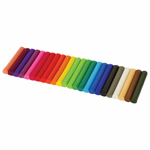 Пластилин BRAUBERG, 24 цвета, 500 г, высшее качество,