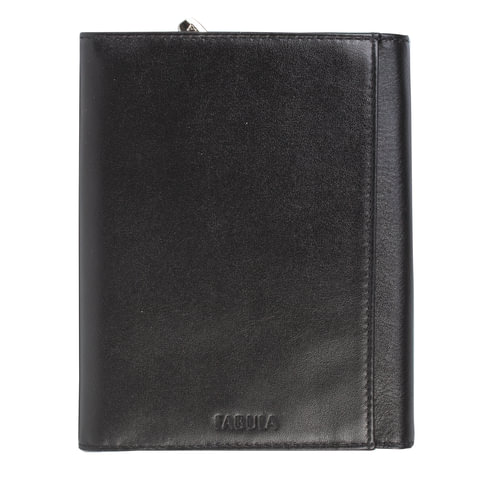 Портмоне мужское FABULA «Estet», 110×135×30 мм, натуральная кожа, черное