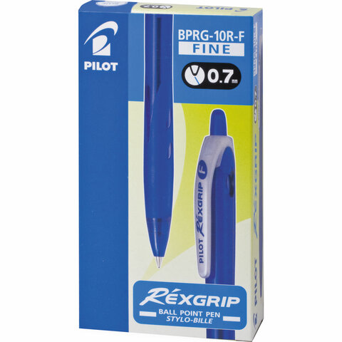 Ручка шариковая PILOT BPRG-10R-F REX GRIP авт.рез.манжет.синяя 0,32мм