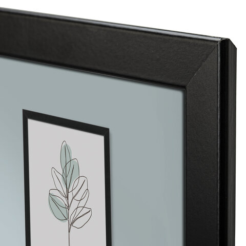 Рамка 30×40 см небьющаяся, аналог IKEA, багет 21 мм, МДФ, BRAUBERG «Idea», черная