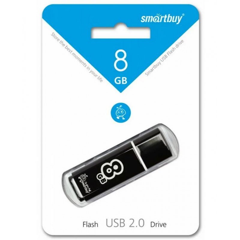 Флеш-память SmartBuy Glossy series 8GbUSB 2.0 черная
