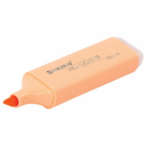 Текстовыделитель BRAUBERG «ORIGINAL PASTEL», ПЕРСИКОВЫЙ, линия 1-5 мм