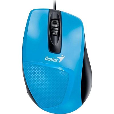 Мышь компьютерная Genius DX-150X, USB, 1000 DPI, кабель 1.5 м., синий