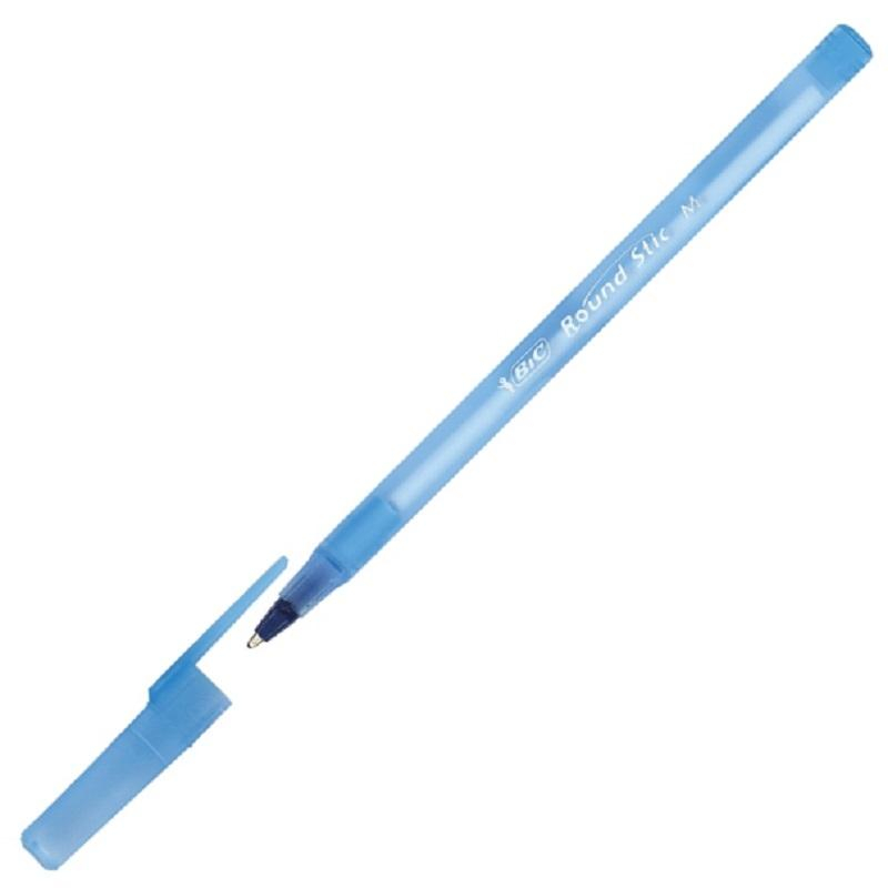 Ручка шариковая масляная BIC Round Stic синяя (толщина линии 0.4 мм)