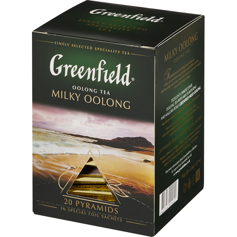 Чай Greenfield Milky Oolong зел. пирамидки фольгир. 20 пак/уп