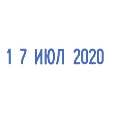 Датер-мини месяц буквами, оттиск 22×4 мм, синий, TRODAT 4820, корпус черный