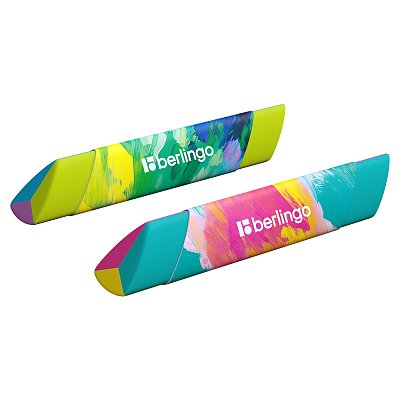 Ластик Berlingo «Collision XS», треугольный, скошенный, термопластичная резина, 80×15×15мм, ассорти
