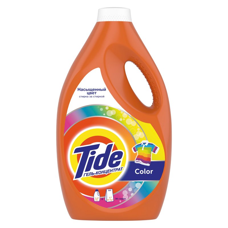 Средство для стирки жидкое автомат 2.47 л TIDE (Тайд) Color, гель