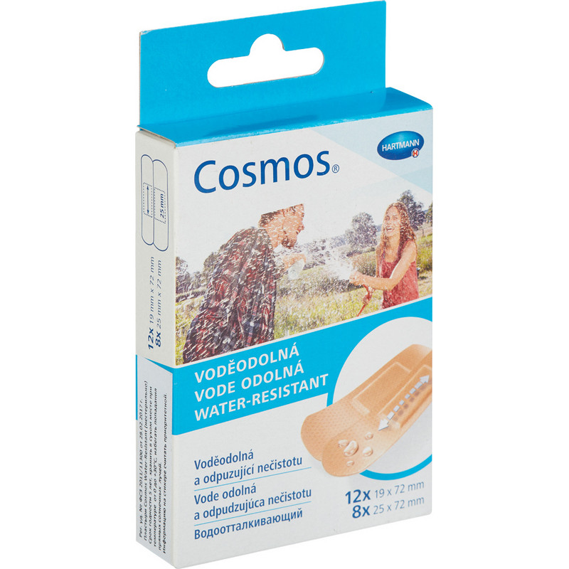 Набор пластырей водоотталкивающих Cosmos 2 размера (20 штук в упаковке)