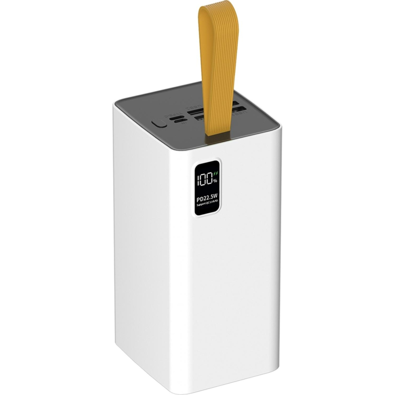 Внешний аккумулятор PERO PB10 60000 mAh, Li-Pol, output USB-C + 4USB-A, белый