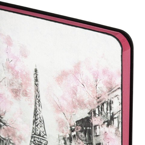 Блокнот МАЛЫЙ ФОРМАТ (100×150 мм) А6, BRAUBERG VISTA «Paris», под кожу, гибкий, 80 л. 