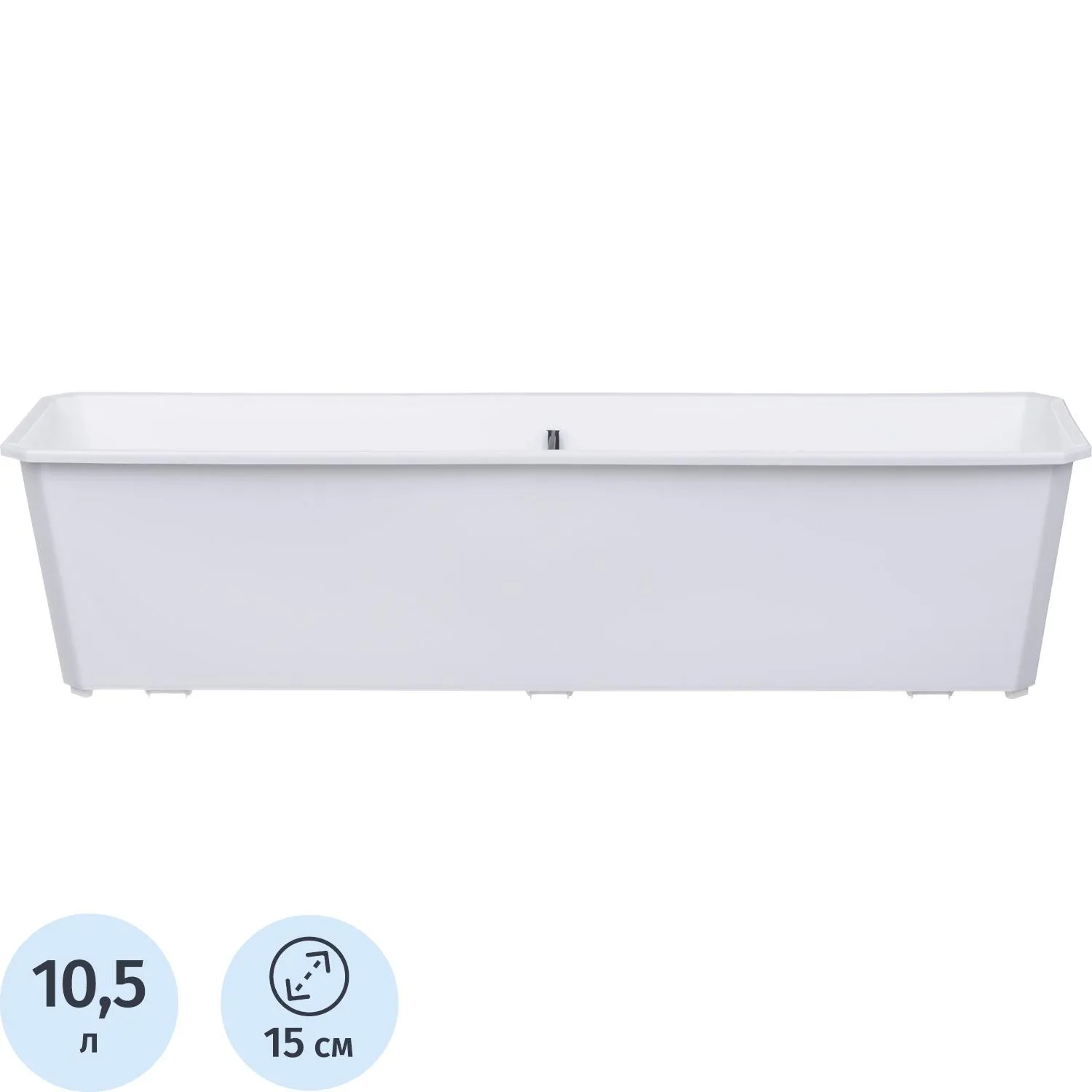 превью Ящик балконный Homver белый 60x17x15 см