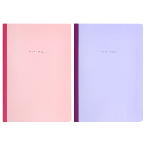 превью Тетрадь А4 96 л. BRAUBERG, на сшивке с корешком, клетка, обложка картон, «Minimal Pastel»
