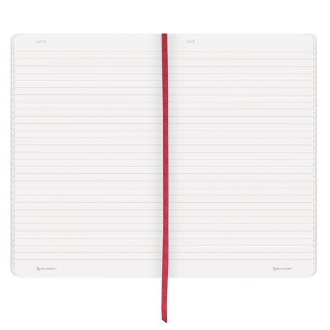 Блокнот А5 (130×210 мм), BRAUBERG ULTRA, под кожу, 80 г/м2, 96 л., линия, красный