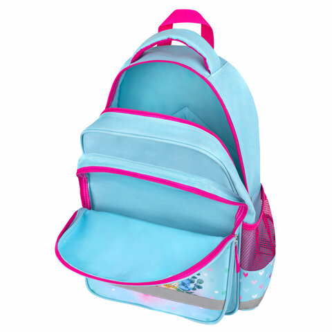 Рюкзак ПИФАГОР SCHOOL, 1 отделение, 3 кармана, «Pretty bunny», 38×28×14 см